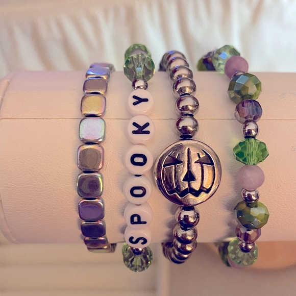 4 bracelet stack. Halloween “spooky” bracelets - Picture 2 of 2